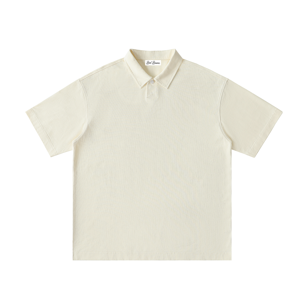"Bad Bounce" - Loose Cotton Short-Sleeve Polo Shirt