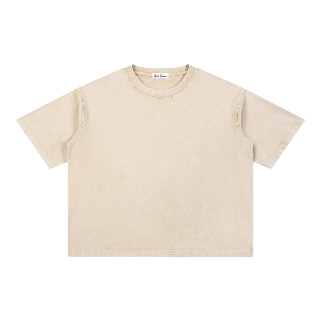 "Bad Bounce" - Mineral Wash Boxy Cotton T-Shirt