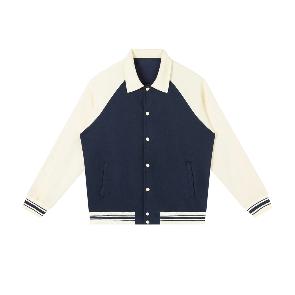 "The Destroyer" - Contrast Raglan Sleeve Baseball Jacket
