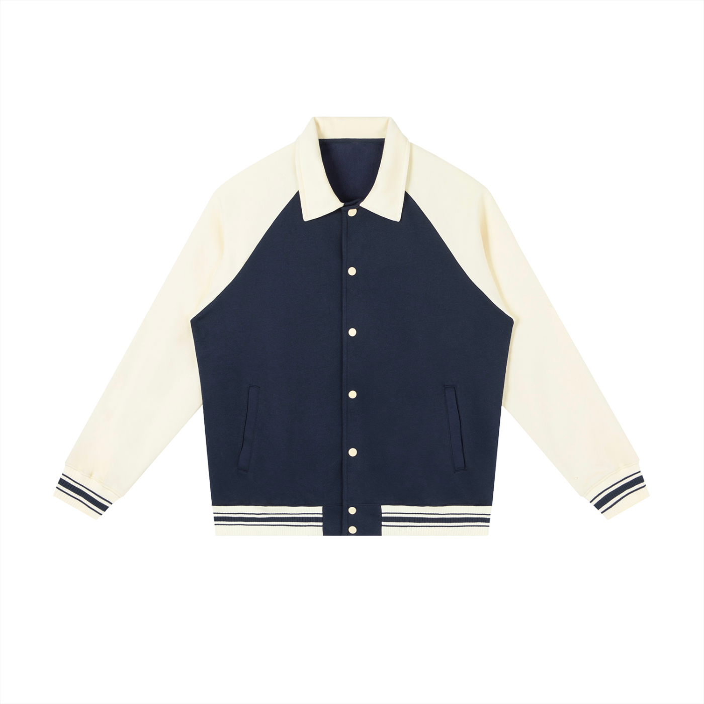 "The Destroyer" - Contrast Raglan Sleeve Baseball Jacket