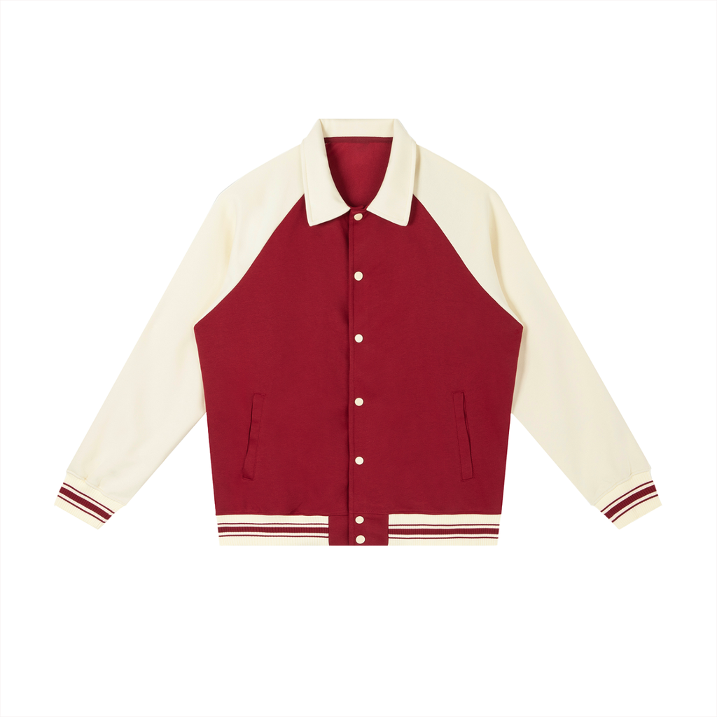 "The Destroyer" - Contrast Raglan Sleeve Baseball Jacket