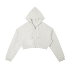"Night Sessions" - Essential Cropped Zip-Up Hoodie