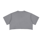 "Night Sessions" - Snow Washed Raw Edge Crop Top