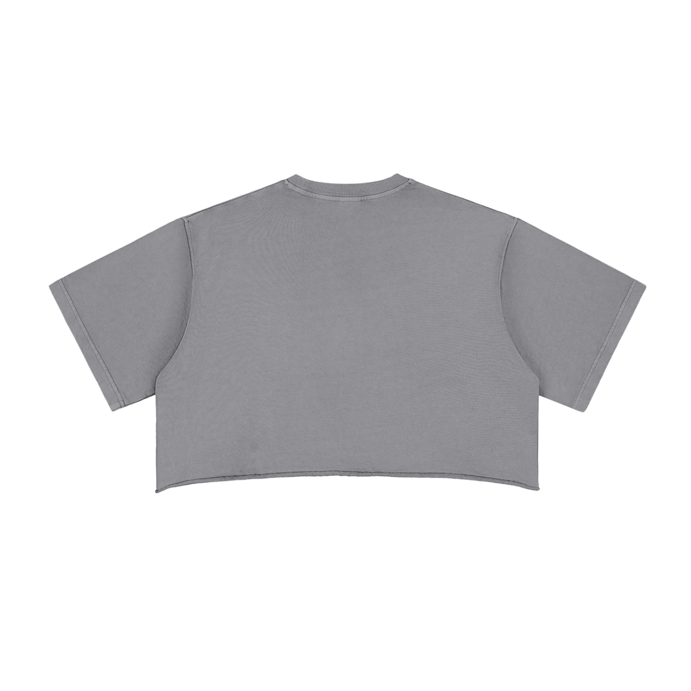 "Night Sessions" - Snow Washed Raw Edge Crop Top