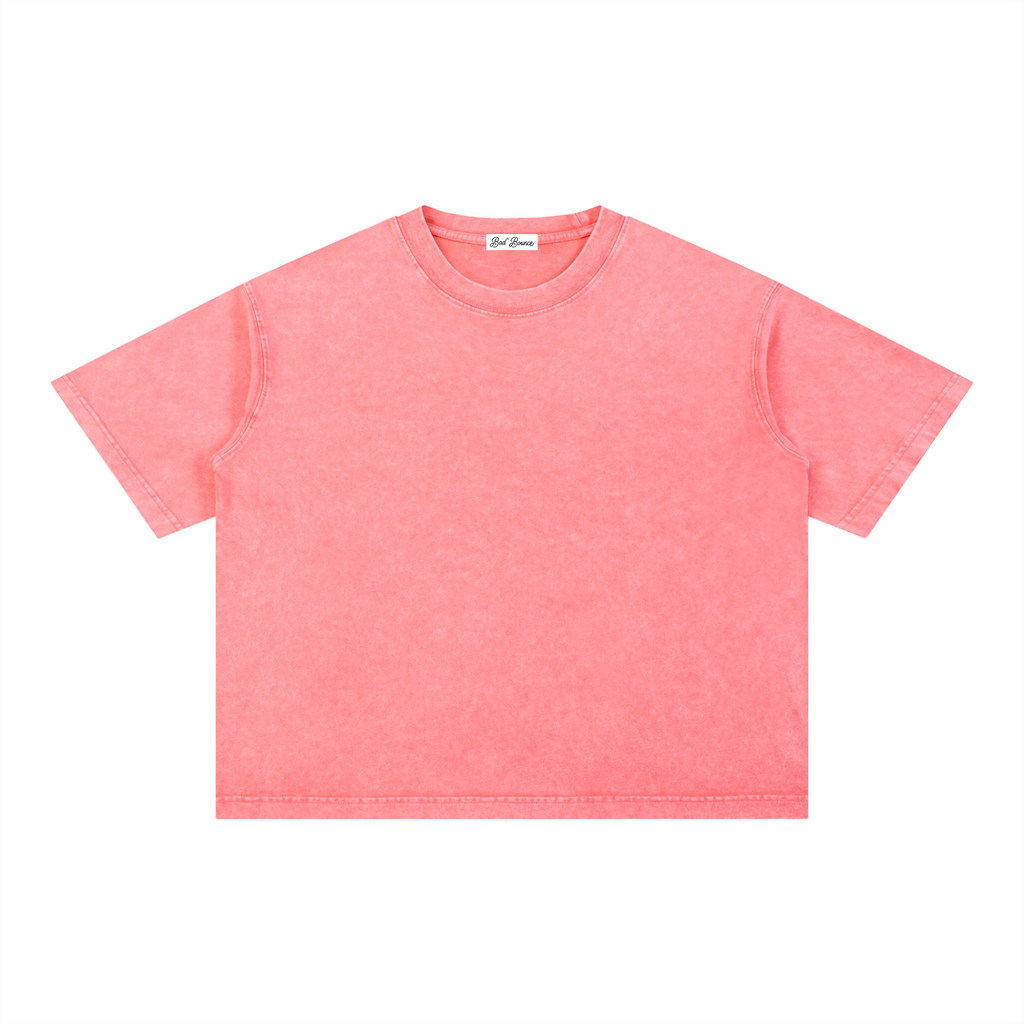 "Bad Bounce" - Mineral Wash Boxy Cotton T-Shirt