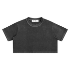 "Night Sessions" - Snow Washed Crop Top