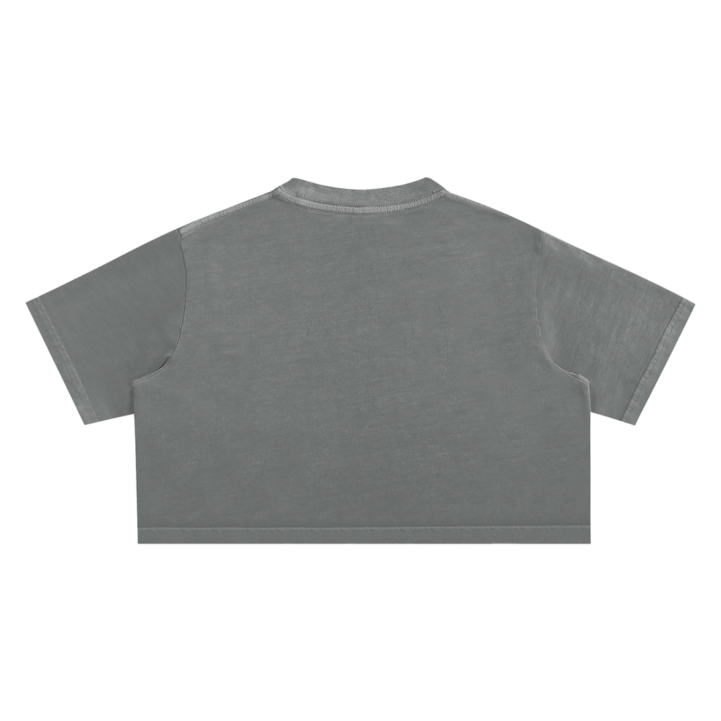 "Night Sessions" - Snow Washed Crop Top