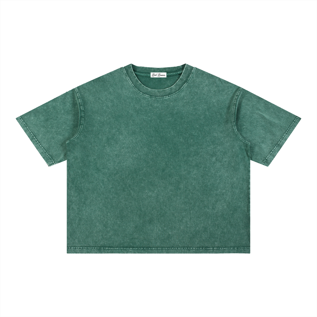 "Bad Bounce" - Mineral Wash Boxy Cotton T-Shirt