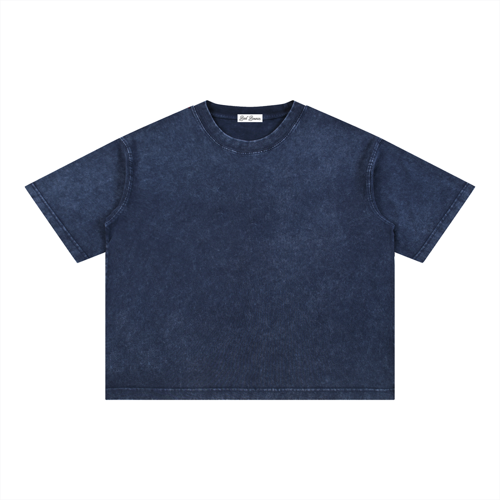 "Bad Bounce" - Mineral Wash Boxy Cotton T-Shirt