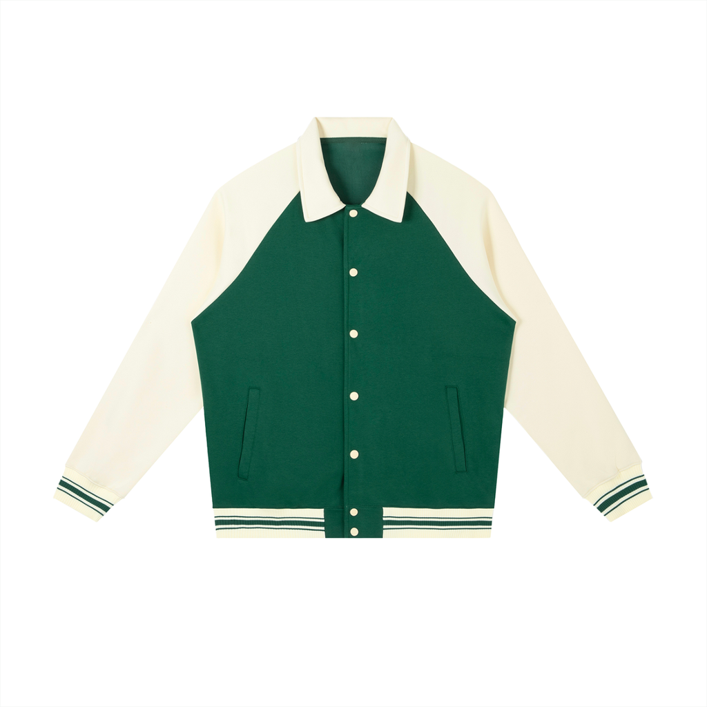 "The Destroyer" - Contrast Raglan Sleeve Baseball Jacket