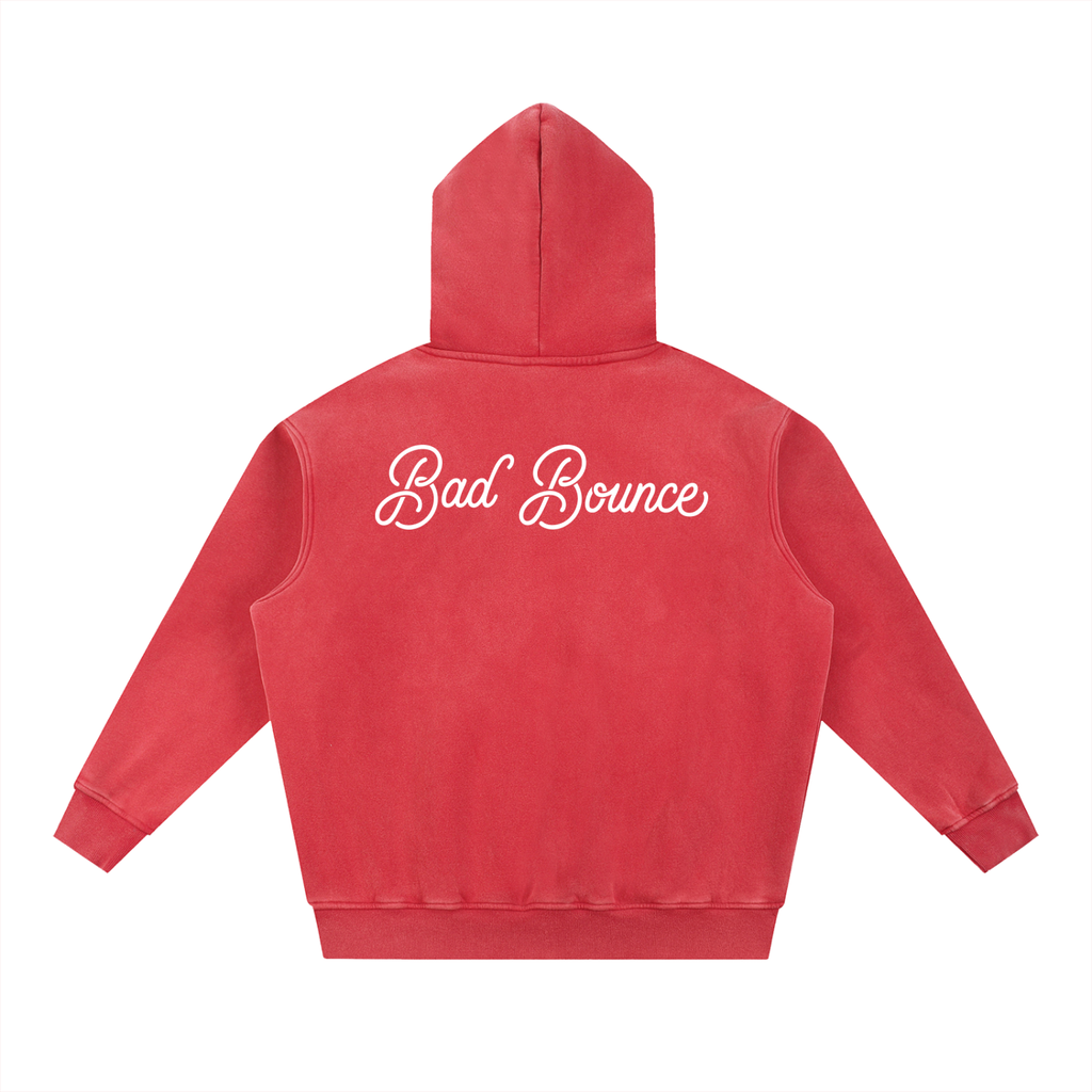 "Bad Bounce" - Snow Wash Fleece Oversize Hoodie