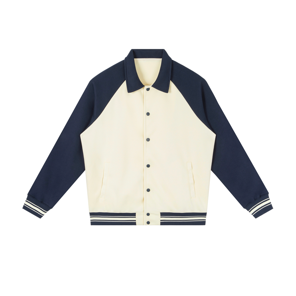 "The Destroyer" - Contrast Raglan Sleeve Baseball Jacket