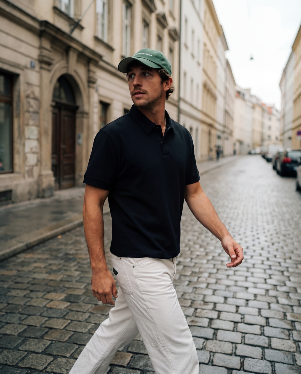 "Bad Bounce" - Drop Shoulder Short-Sleeve Polo