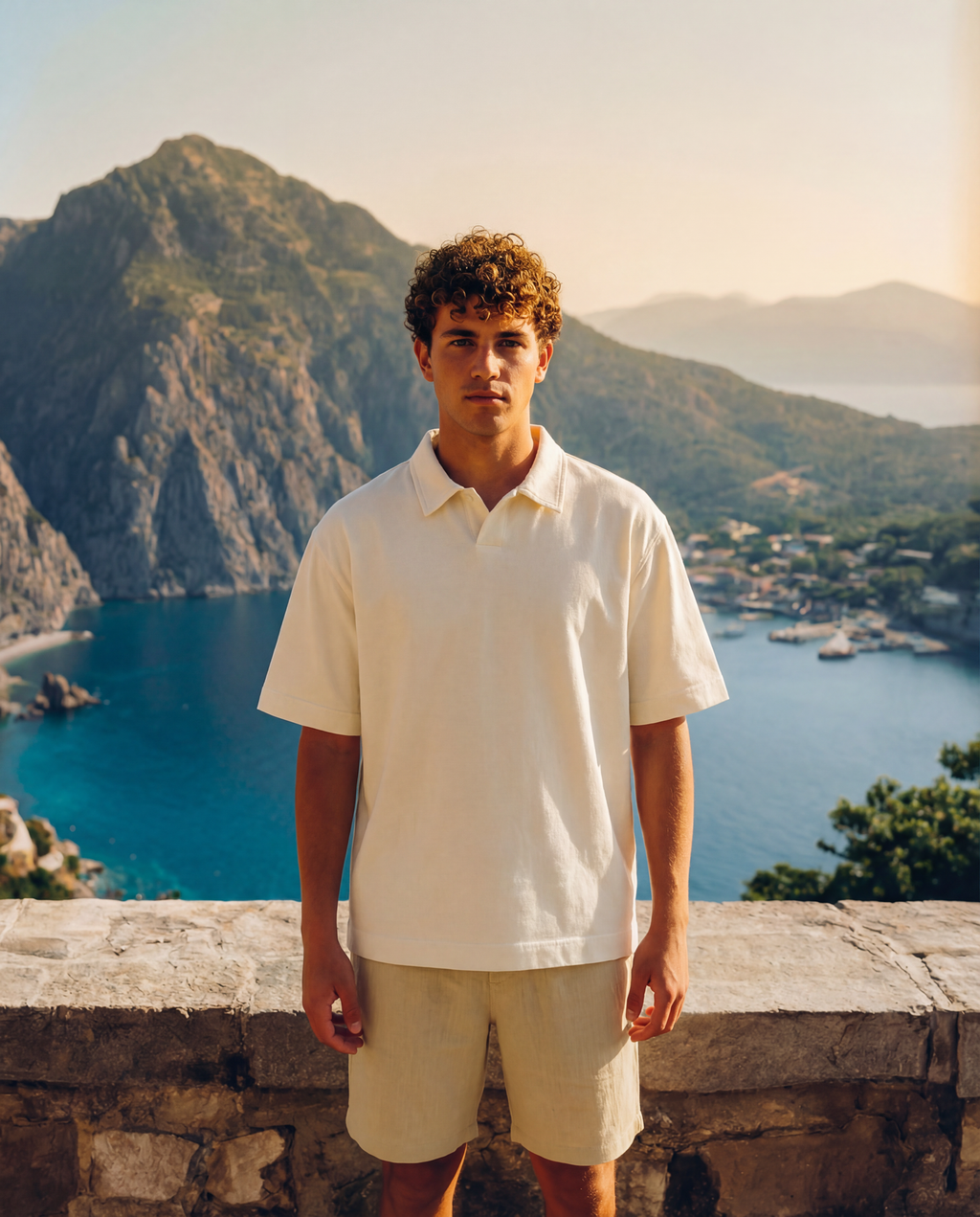 "Bad Bounce" - Loose Cotton Short-Sleeve Polo Shirt