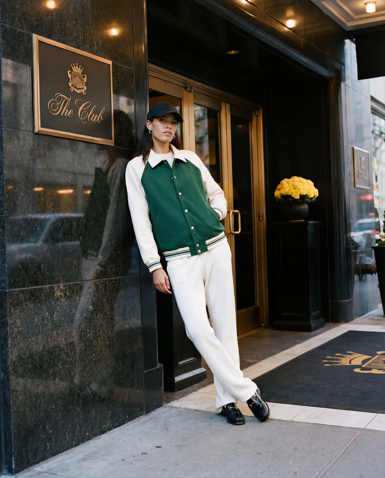 "The Destroyer" - Contrast Raglan Sleeve Baseball Jacket