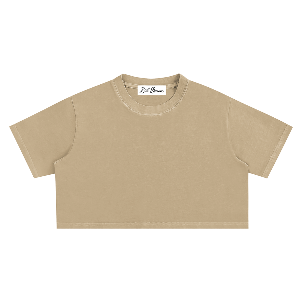 "Night Sessions" - Snow Washed Crop Top