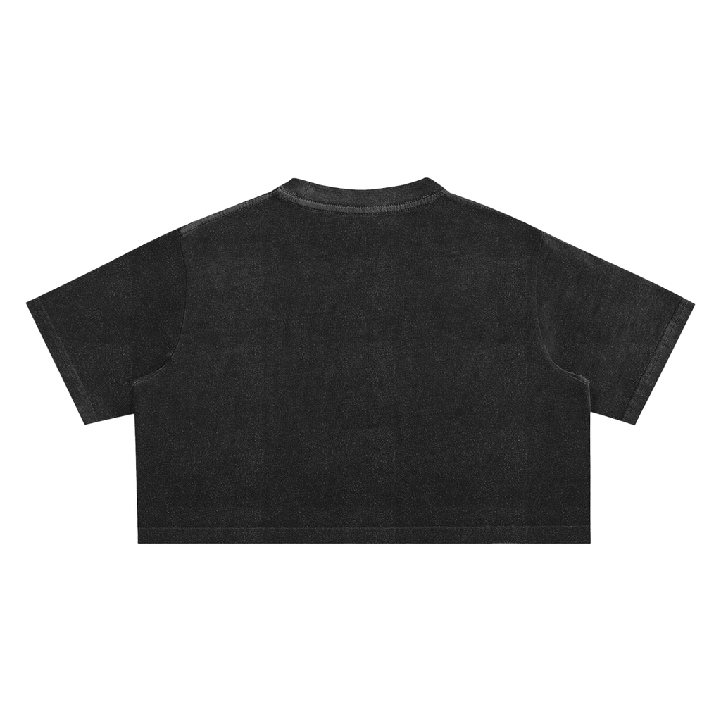 "Night Sessions" - Snow Washed Crop Top