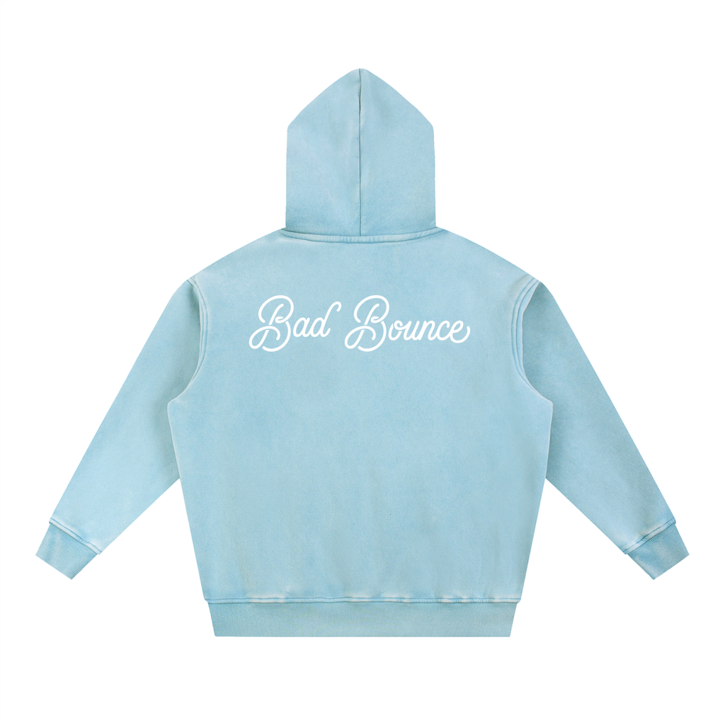"Bad Bounce" - Snow Wash Fleece Oversize Hoodie