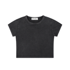 "Night Sessions" - Snow Washed Crop Top