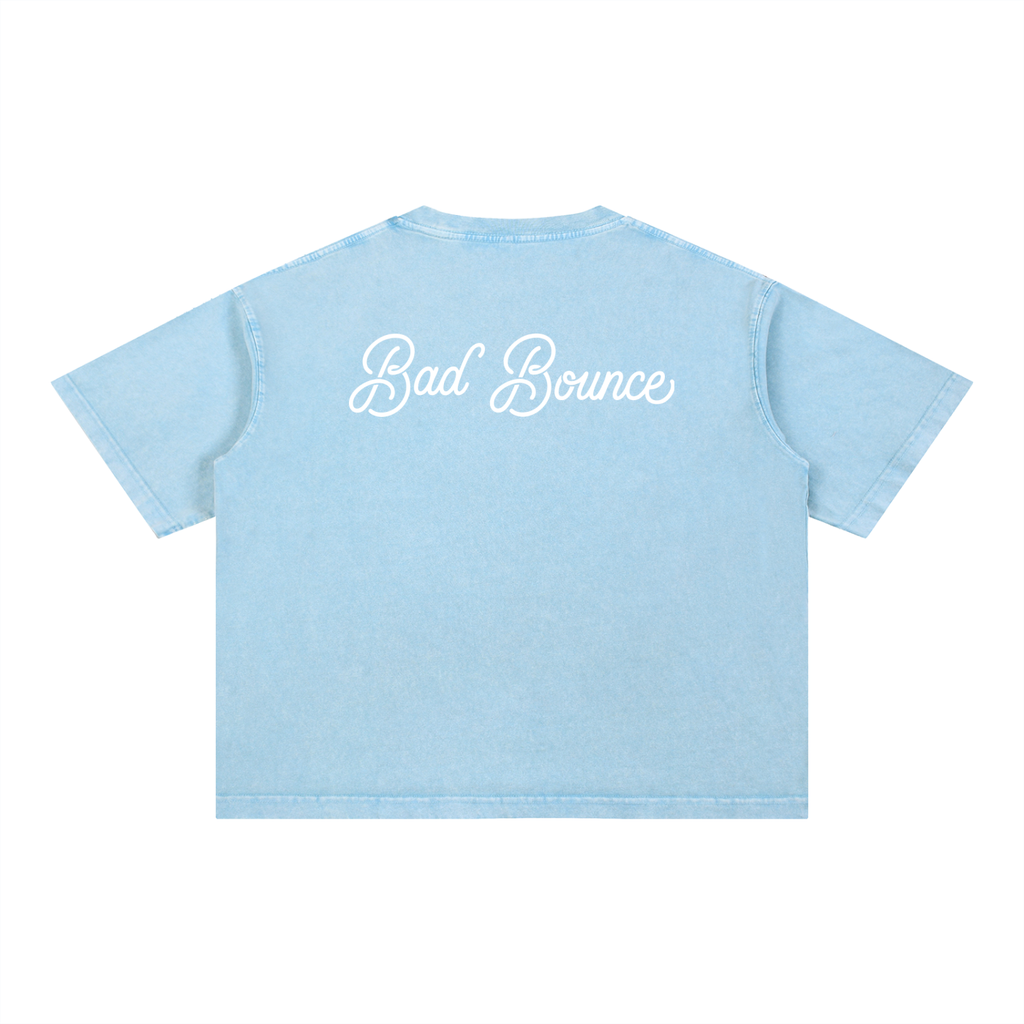 "Bad Bounce" - Mineral Wash Boxy Cotton T-Shirt