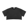 "Night Sessions" - Snow Washed Raw Edge Crop Top