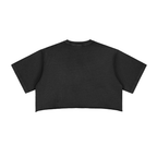 "Night Sessions" - Snow Washed Raw Edge Crop Top