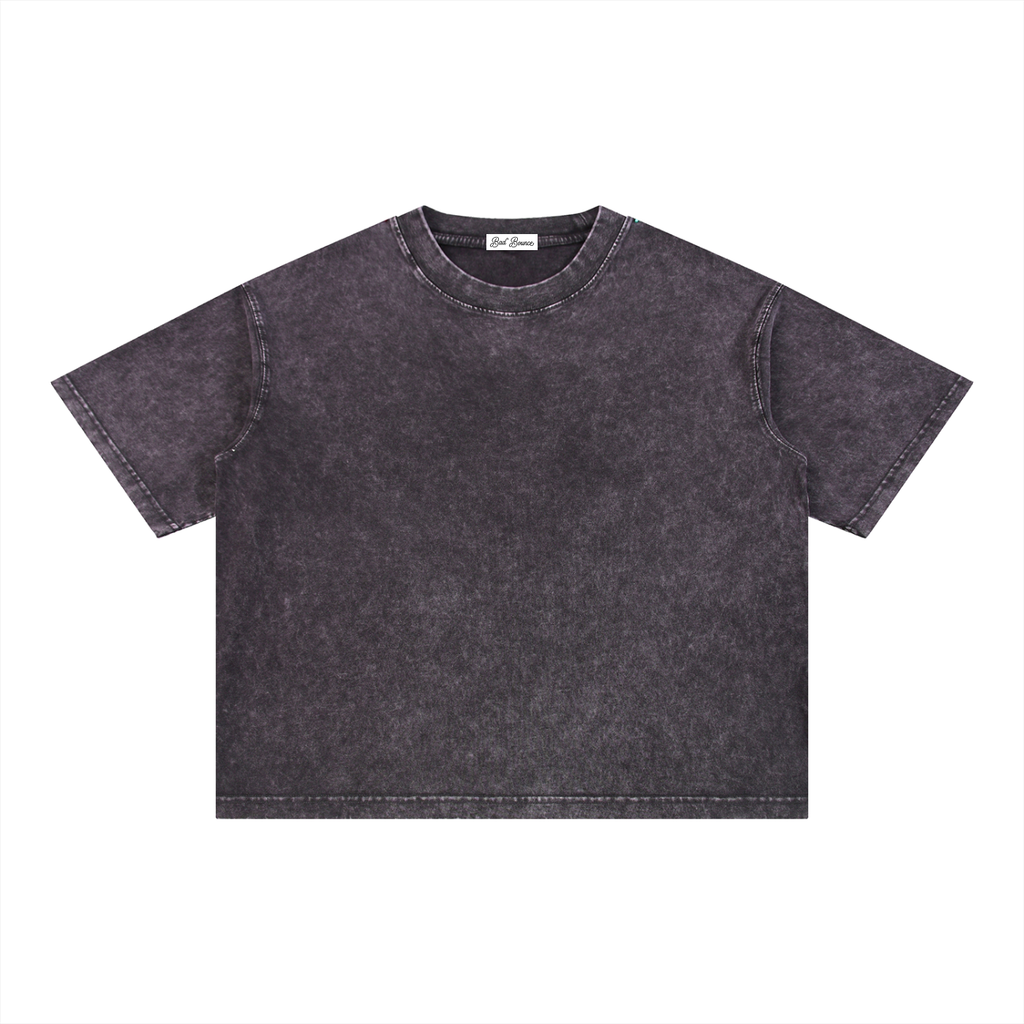 "Bad Bounce" - Mineral Wash Boxy Cotton T-Shirt