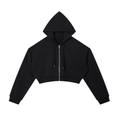 "Night Sessions" - Essential Cropped Zip-Up Hoodie