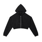 "Night Sessions" - Essential Cropped Zip-Up Hoodie