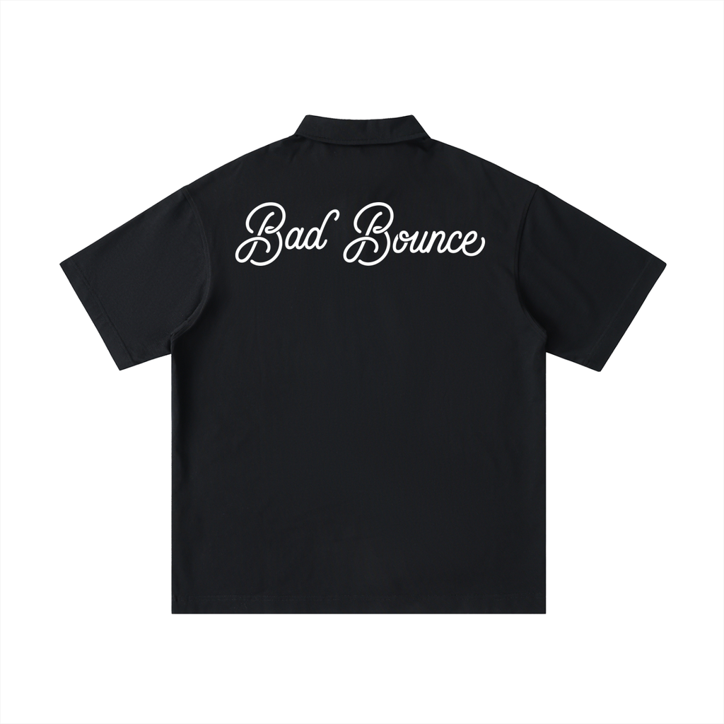 "Bad Bounce" - Loose Cotton Short-Sleeve Polo Shirt