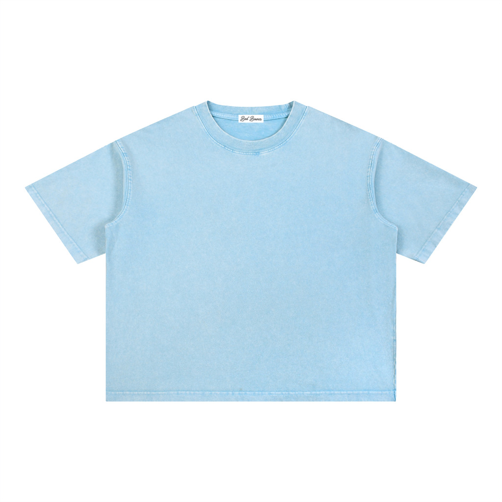 "Bad Bounce" - Mineral Wash Boxy Cotton T-Shirt
