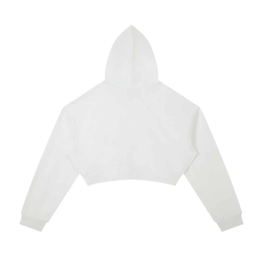 "Night Sessions" - Essential Cropped Zip-Up Hoodie
