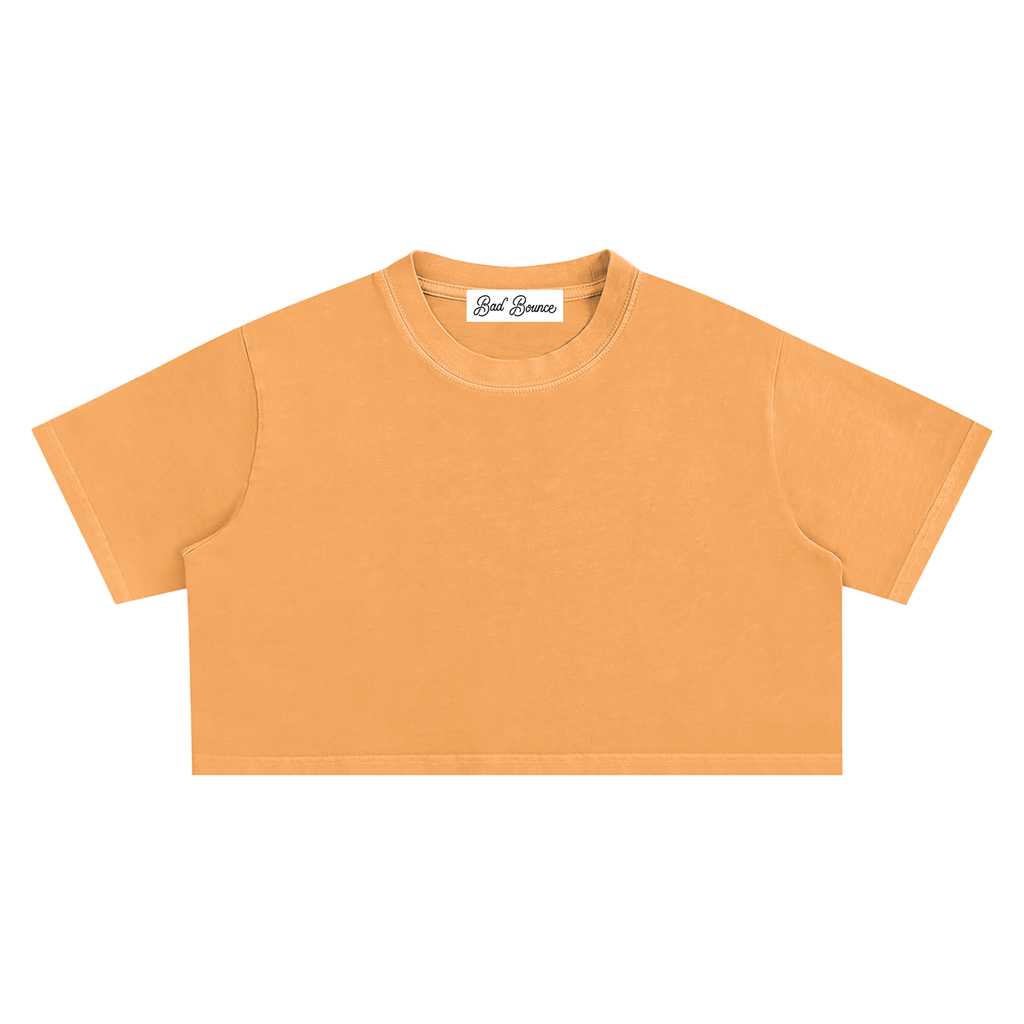 "Night Sessions" - Snow Washed Crop Top