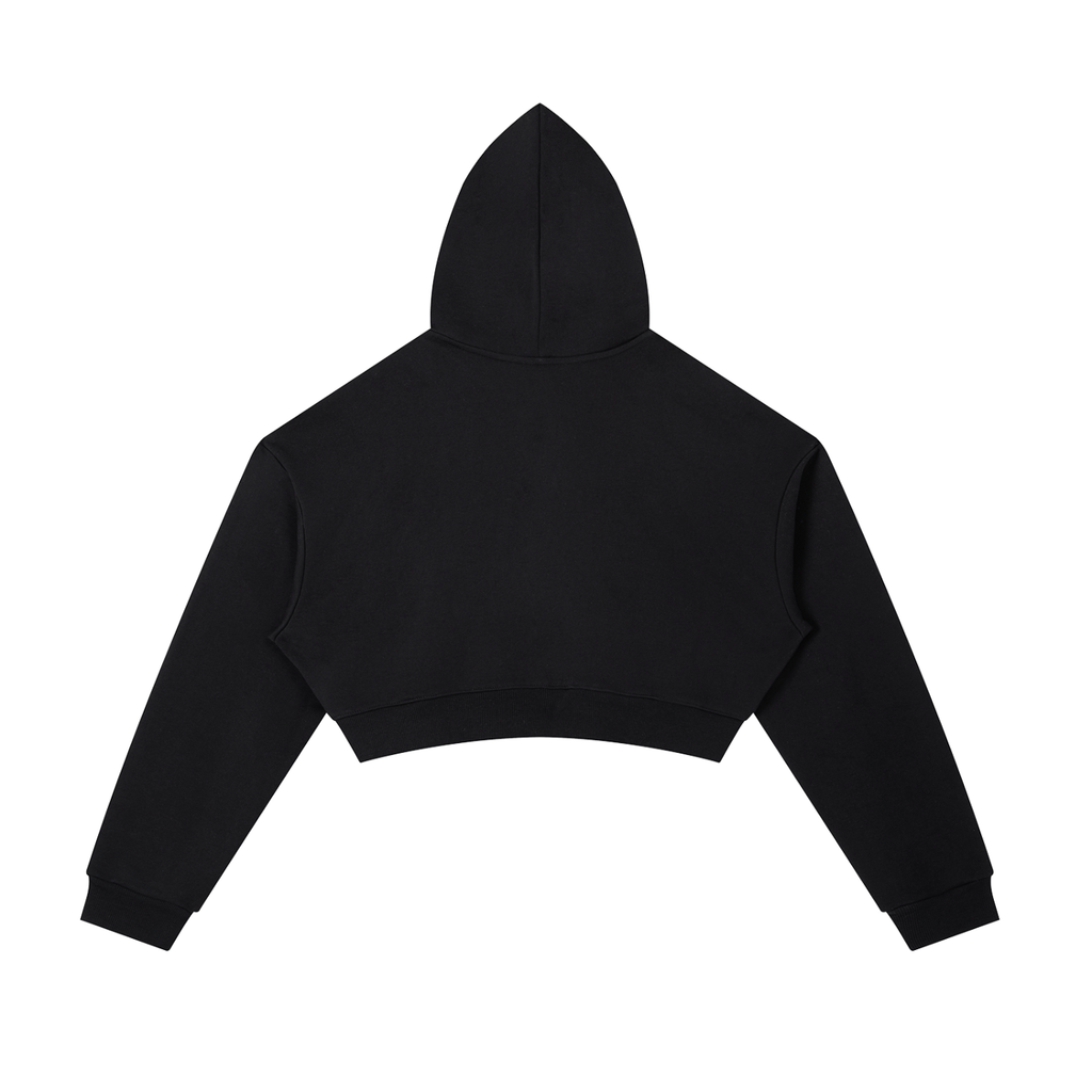 "Night Sessions" - Essential Cropped Zip-Up Hoodie