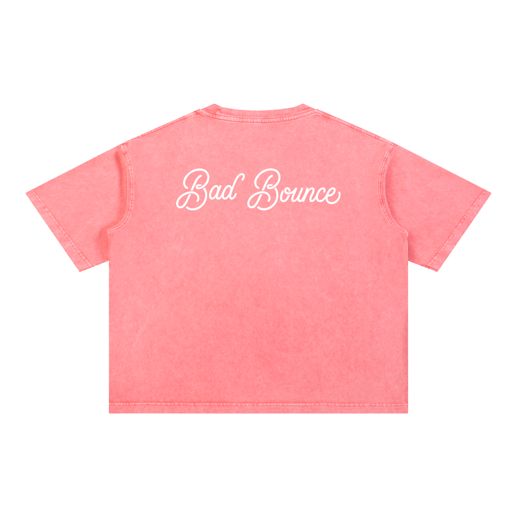"Bad Bounce" - Mineral Wash Boxy Cotton T-Shirt