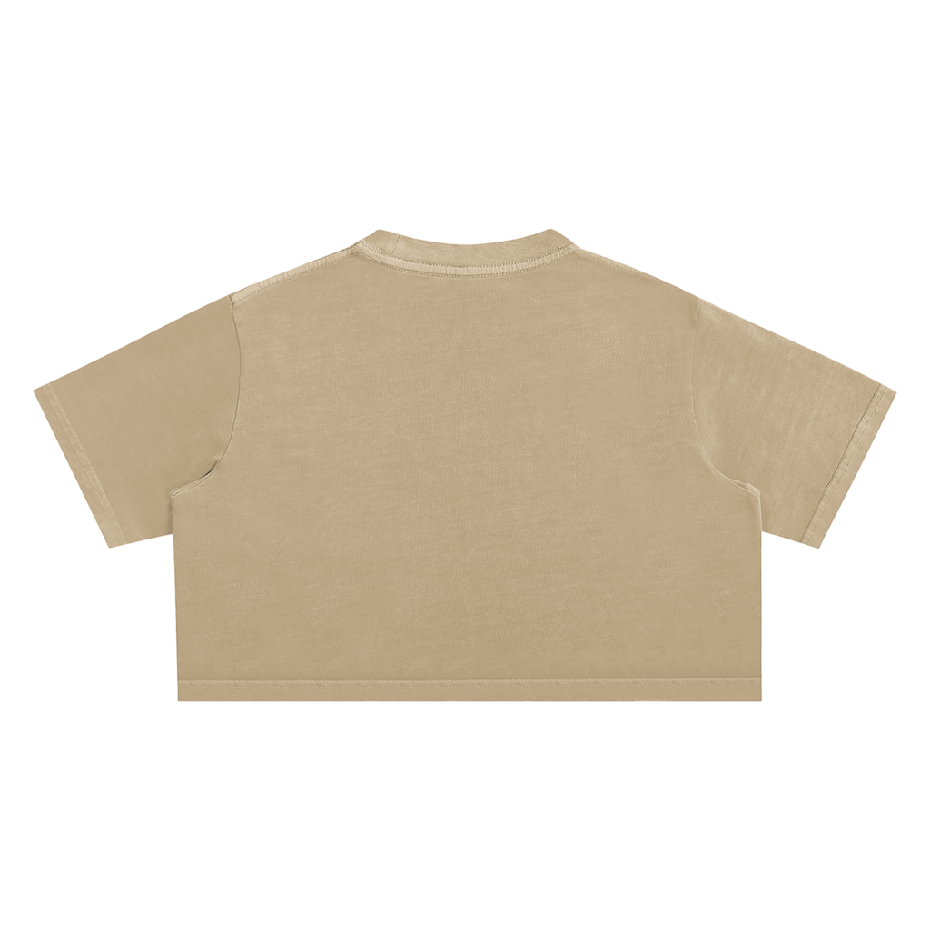 "Night Sessions" - Snow Washed Crop Top